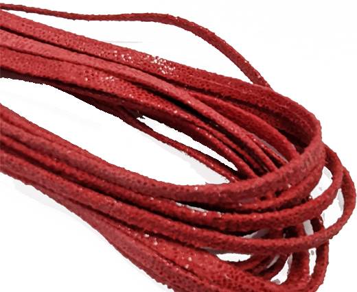 Flat Nappa Leather cords - 5mm - Raza red