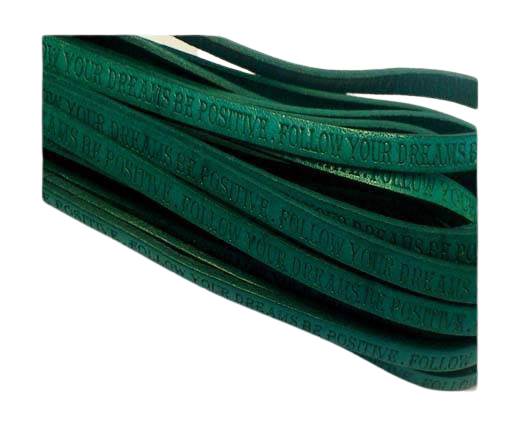 Real Flat Leather-5MM-Follow Your Dreams-Turquoise