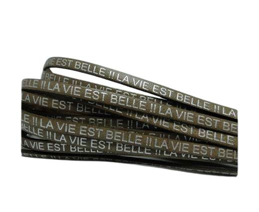 Real Flat Leather-LA VIE EST BELLE-Silver-Tortora