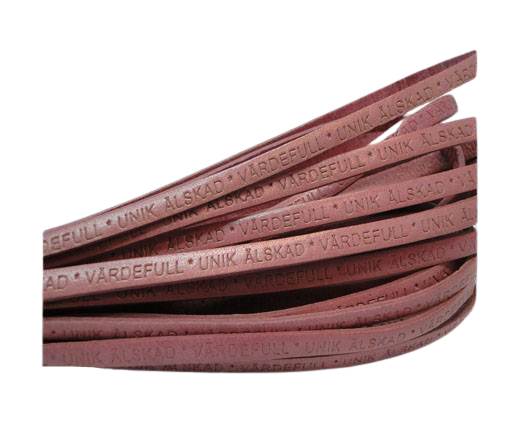 Real Flat Leather-VARDEFULL UNIK ALSKAD * -pink-5mm