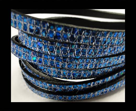 Real Nappa Leather - BLUE -Glitter Style -10mm