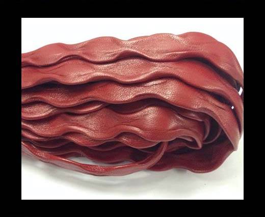Real Nappa Leather -12mm-Wave Style-Red