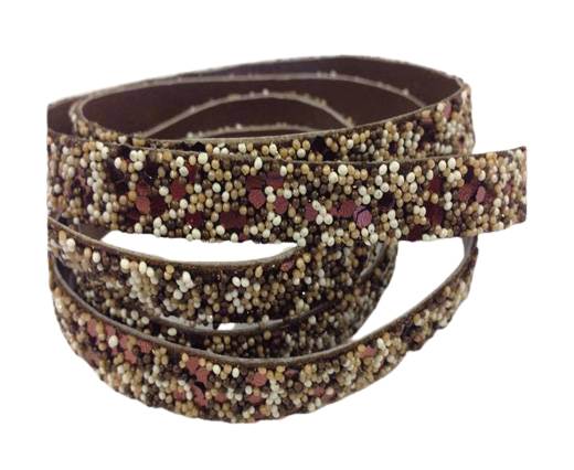 Real Nappa Leather - SE-FNG-04-Glitter Style -10mm