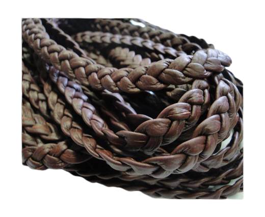 Real Nappa Leather -Flat-Braided-Chery-10mm