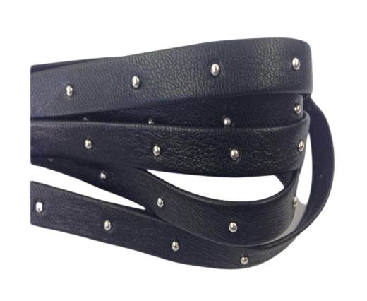 Real Nappa Leather with studs-5mm-black