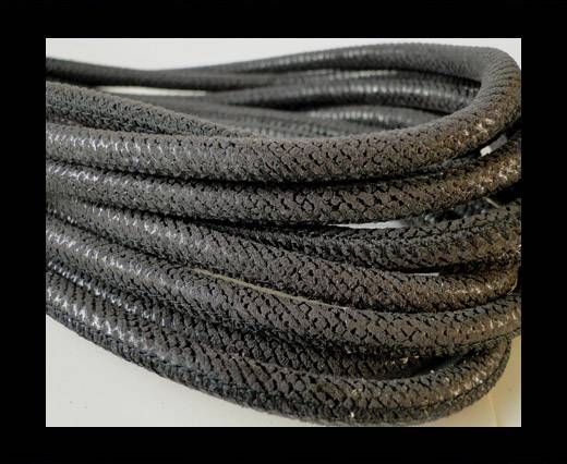 imitation nappa leather 6mm Snake Style-Black