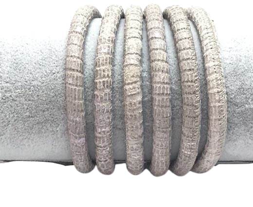 Real Round Nappa Leather cords 6mm- Lizard beige