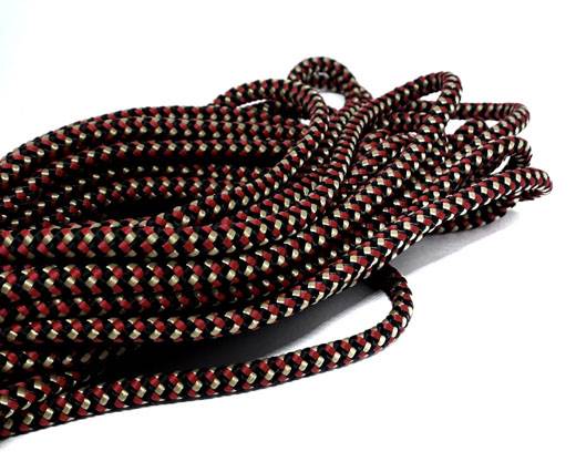 Paracord 6mm - RED BLACK GOLD