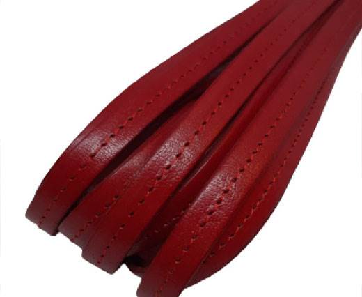 Italian Flat Leather 10mm-red_with_single_red_stitches