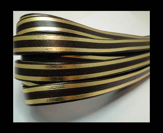 RFL-10MM with stripes on both sides-Brown with golden