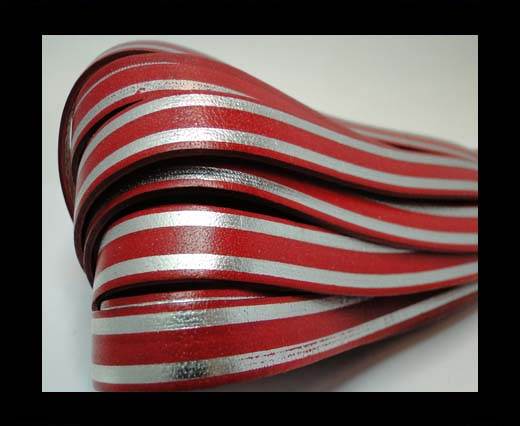 RFL-10MM with stripes on both sides-Red with silver