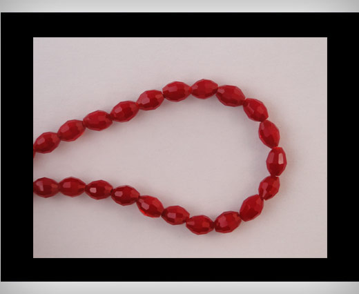 Rice Glass Beads -4mm*6mm-Wine Red