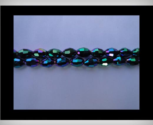 Rice Glass Beads - 4mm*6mm- Cosmo Jet