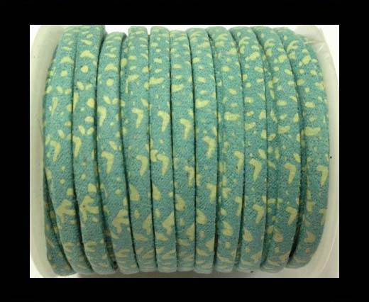 Rich style flat cords-5mm-Turquoise