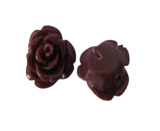 Rose Flower-10mm-Coffee