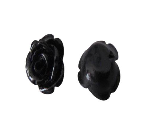 Rose Flower-10mm-Black