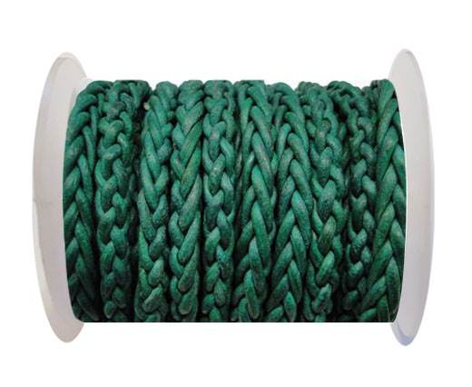 Round Braided Bolo cords - 6mm-SE Green