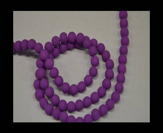 Round Glass beads 8mm - Neon Purple