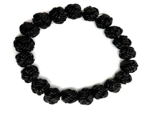 Leather Beads -12mm-Black