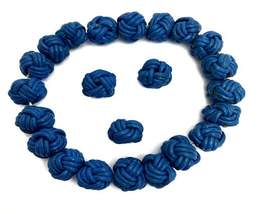 Leather Beads -8mm-Blue