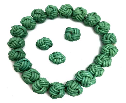 Leather Beads -12mm-Green 