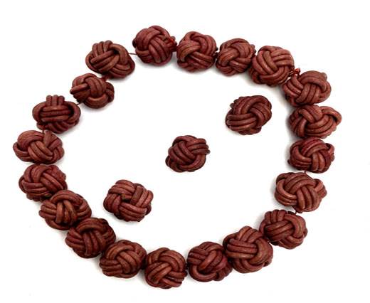Leather Beads -12mm-Pink 