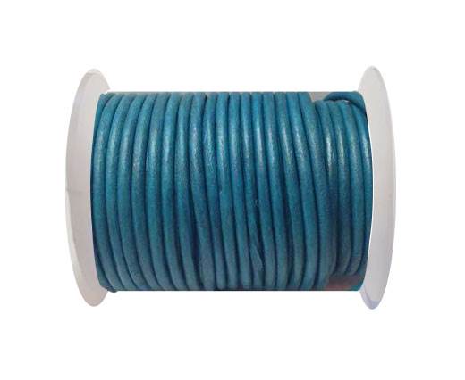 Round Leather Cord 4mm-SE.Turquoise