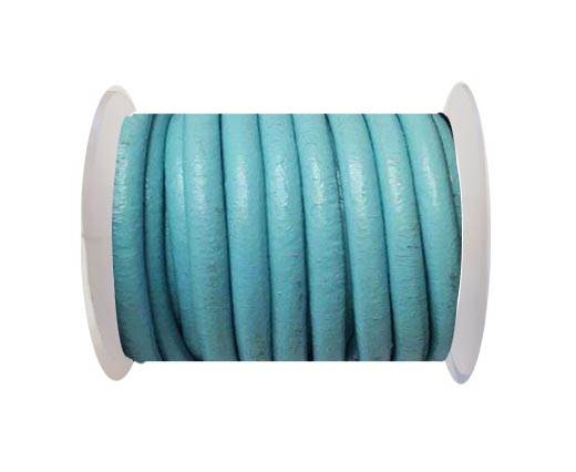 Round Leather Cord -5mm - Turquoise