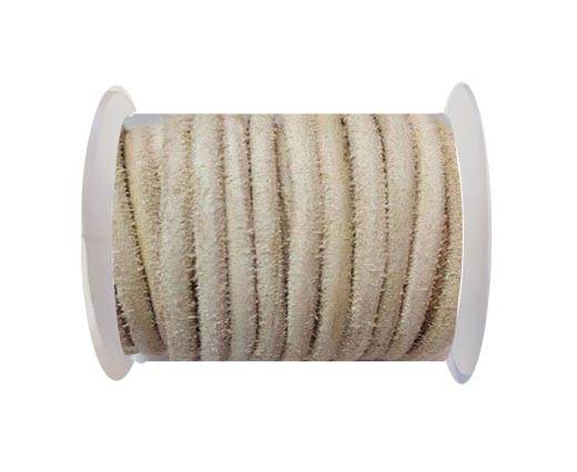Round Leather Cord -5mm - Hairy Natural