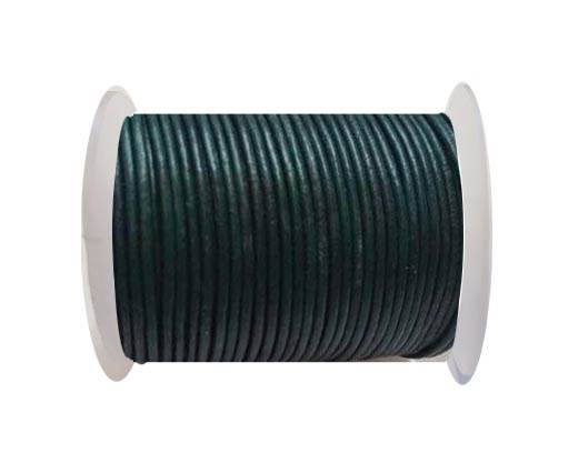 Round Leather Cord SE/R/Blue Green - 2mm