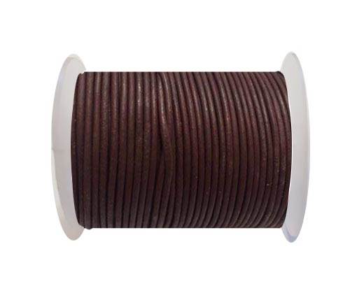 Round Leather Cord SE/R/Bordeaux-3mm