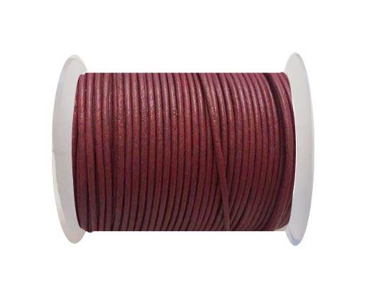 Round Leather Cord SE/R/Dark Pink-3mm