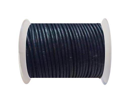 Round Leather Cord -1mm - SE R Dark Blue