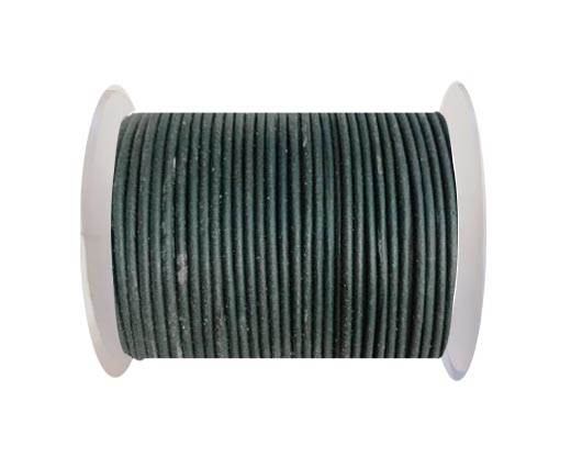 Round leather cord 2mm-BOTTLE GREEN