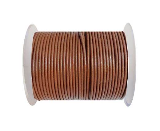 Round leather cord 2mm-BURNT SIENNA
