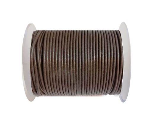 Round leather cord 2mm-TAN