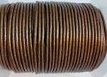 Round Leather Cord -5mm - METALLIC TAMBA