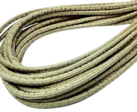 Round stitched nappa leather cord 3mm-Spyral Style Beige