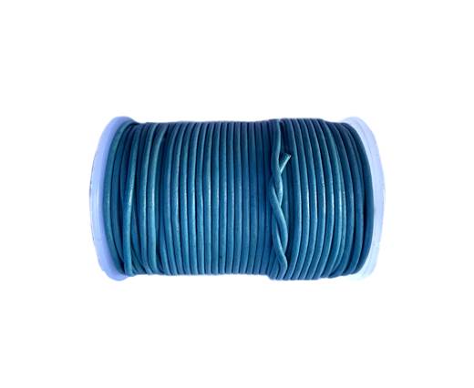 Round Leather Cord SE/R/Light Blue - 1,5mm
