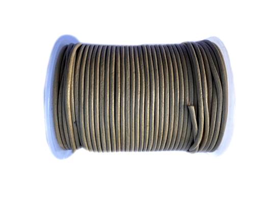 Round Leather Cord-1,5mm- Khaki