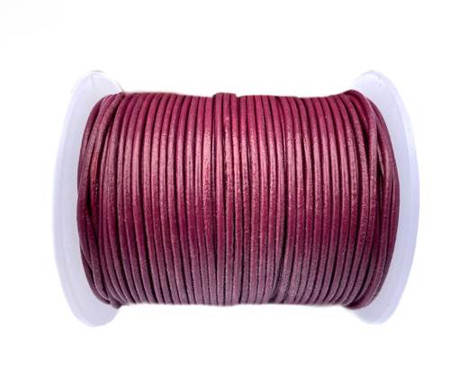 Round Leather Cord -1mm- Metallic Violet