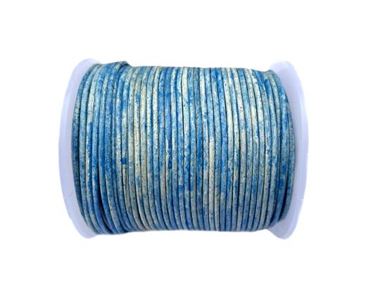 Round Leather Cord-1,5mm- Vintage Sky Blue