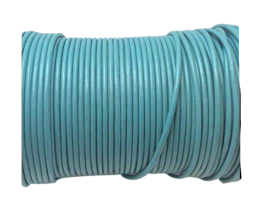 Round Leather cords  2,5mm -Light Blue