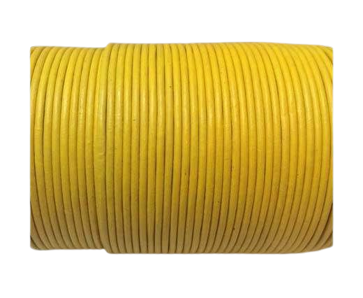 Round Leather cords  2,5mm -Yellow