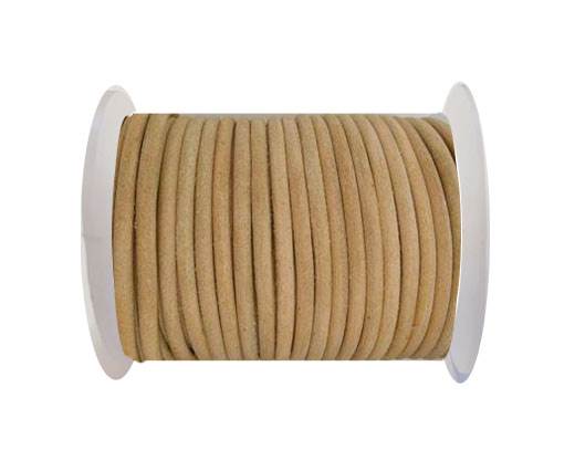 Round Leather Cord - SE.Natural - 4mm