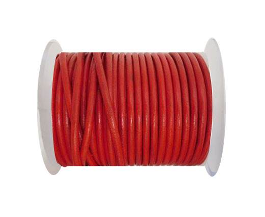 Round Leather Cord - SE.Red - 4mm