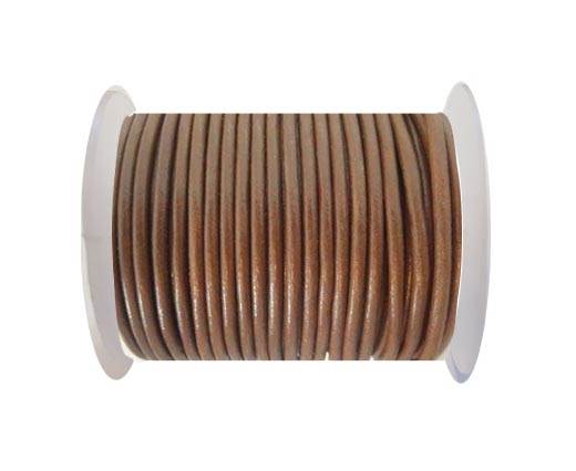 Round Leather Cord - SE.Tan - 3mm
