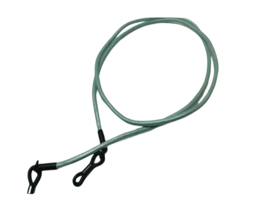 Round Leather Glass Hangers - 3mm -METALLIC BLUE