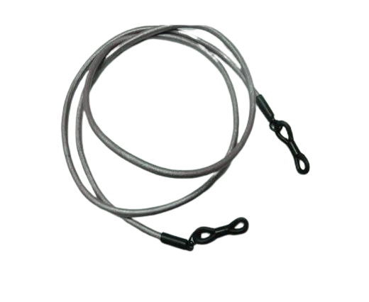 Round Leather Glass Hangers - 3mm -METALLIC GREY