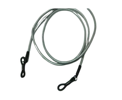 Round Leather Glass Hangers - 3mm -METALLIC SILVER
